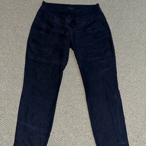 Theory 100% silk navy pants